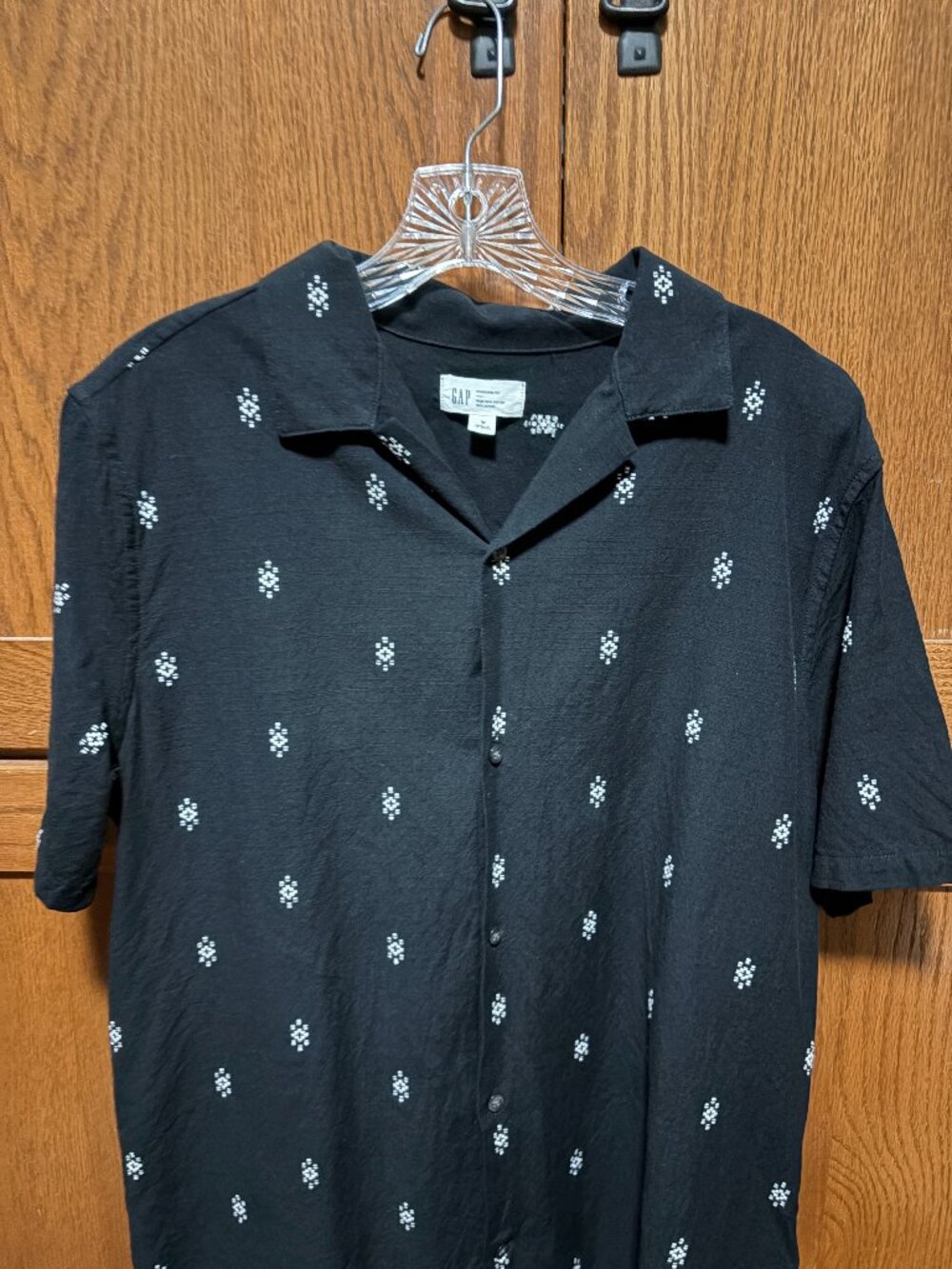 GAP Black Linen Shirt Size M